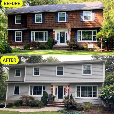 Before And After Composite House Siding