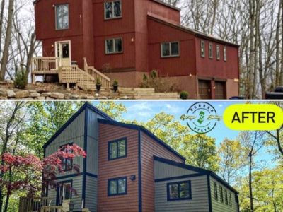 Before And After Exterior Siding Installation Project