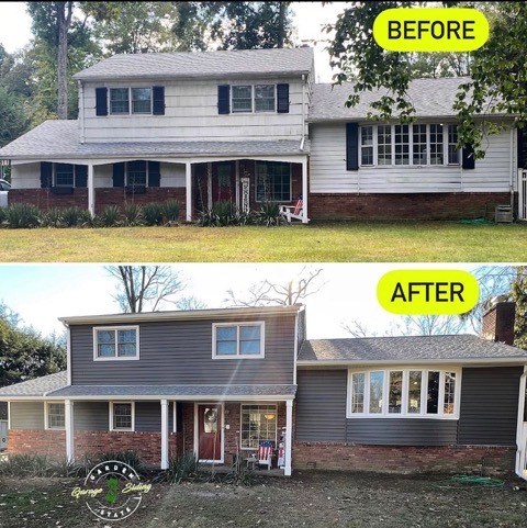 Before And After Exterior Siding Renovation