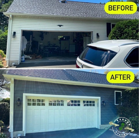 Before And After External Garage Side Door Project