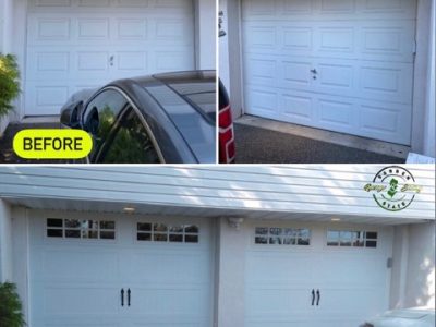 Before And After Garage Door Installation Construction