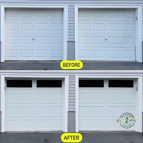 Before And After Garage Door Installation Project