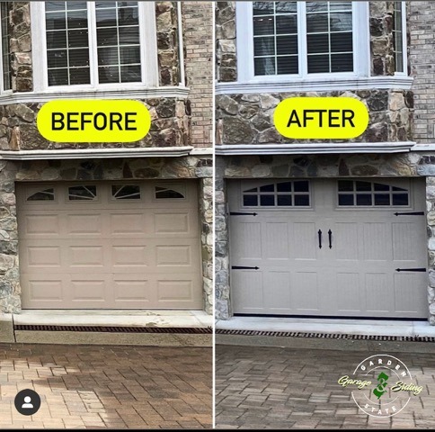 Before And After Garage Door Redesign