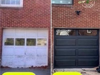 Before And After Garage Door Replacement Project