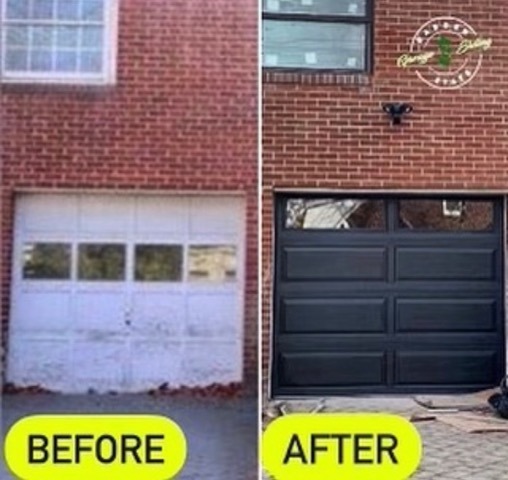 Before And After Garage Door Replacement Project