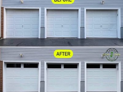 Before And After Garage Side Entry Door Replacement