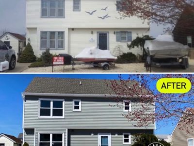 Before And After Home Siding Repair Construction