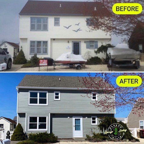 Before And After Home Siding Repair Construction