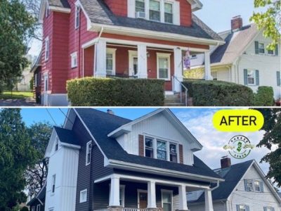 Before And After Home Siding Replacement Project
