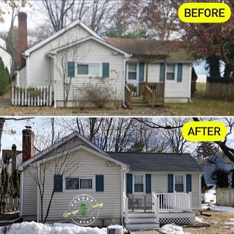 Before And After House Roof Construction Project