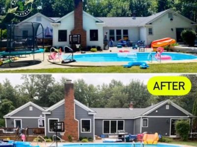 Before And After House Siding Remodeling Project