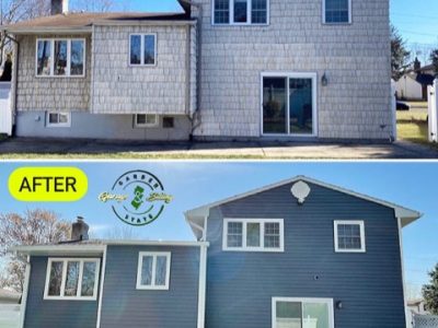 Before And After House Siding Replacement Project
