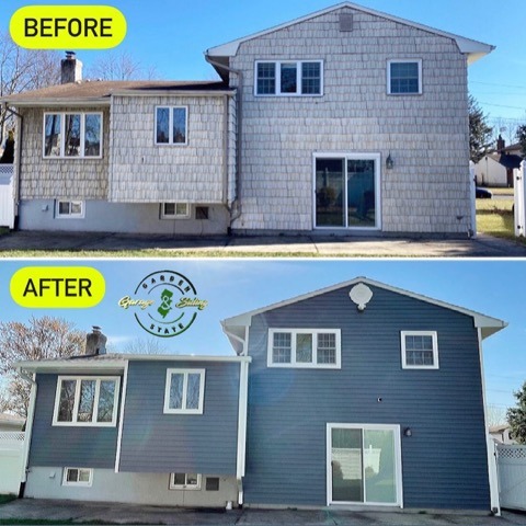 Before And After House Siding Replacement Project
