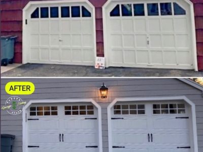 Before And After Professional Garage Door Project