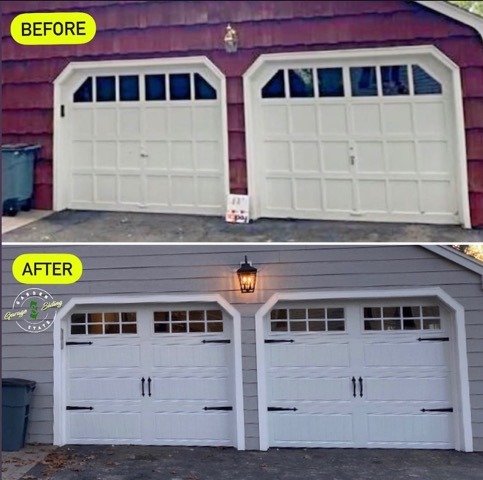 Before And After Professional Garage Door Project