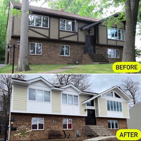 Before And After Repair Siding On House Project