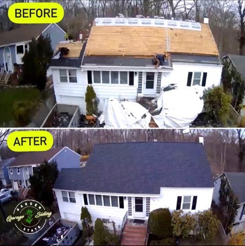Before And After Repairing Roof Shingles