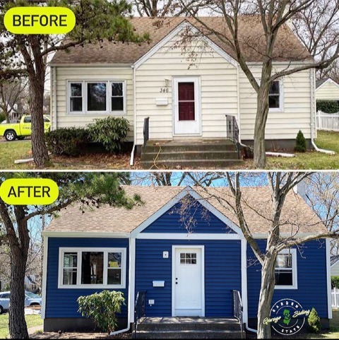 Before And After Replace House Siding Project