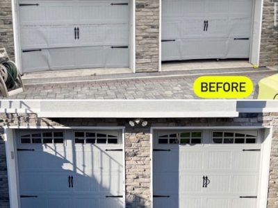 Before And After Residential Garage Door Installation