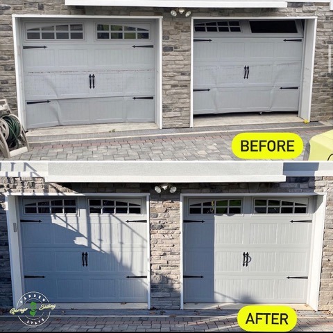Before And After Residential Garage Door Installation