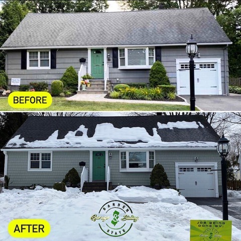 Before And After Residential Roofing Replacement