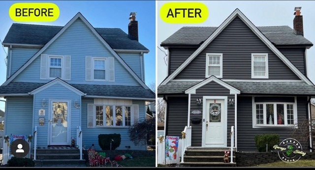 Before And After Residential Siding Remodeling