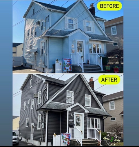 Before And After Residential Siding Replacement