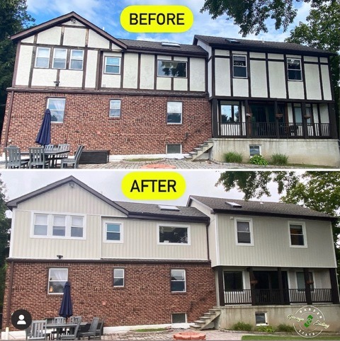 Before And After Residing A House