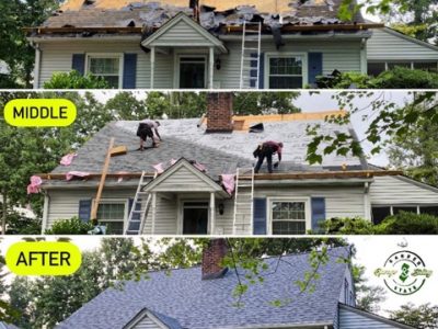 Before And After Roofing Building