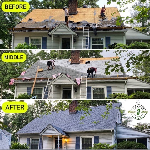 Before And After Roofing Building