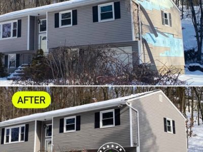 Before And After Siding Repair Project