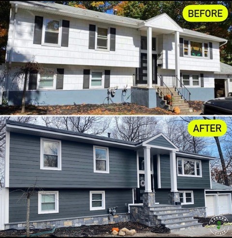 Before And After Siding Repair Service Project